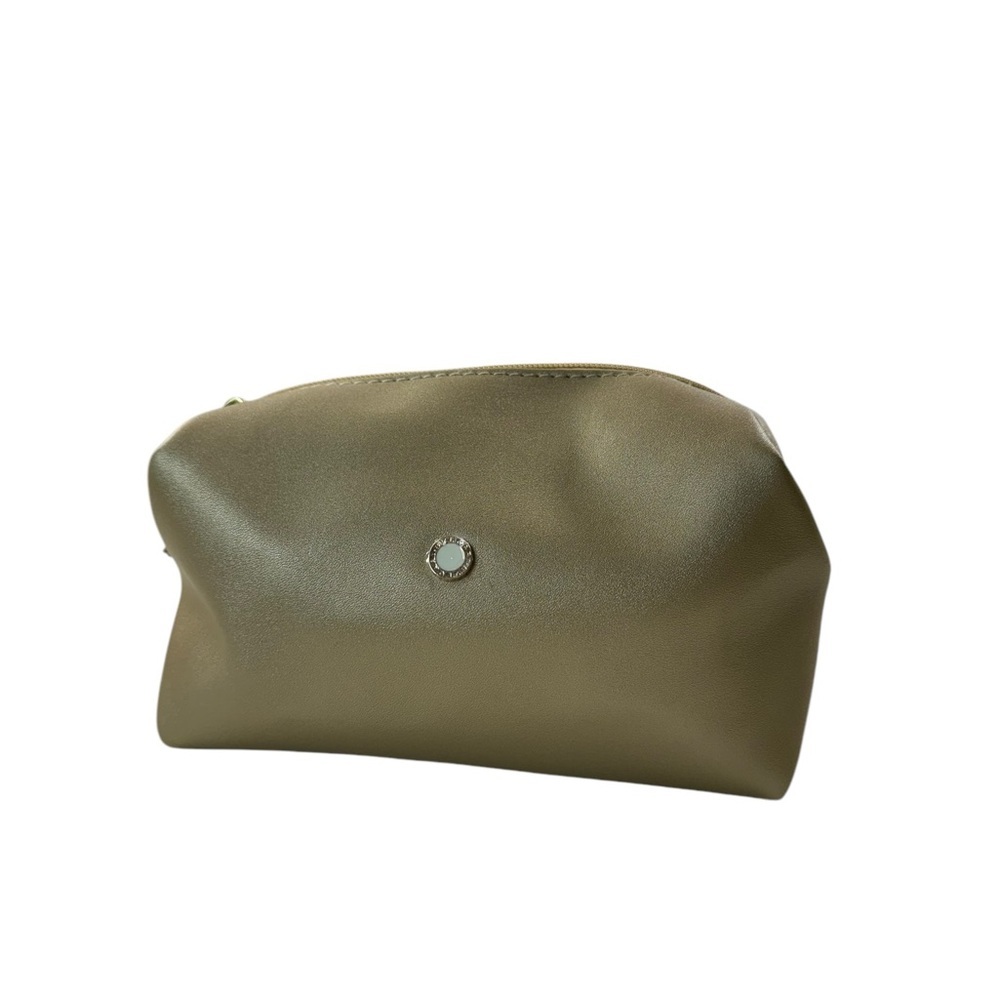Everyday Olive Green Cosmetic Pouch - Minimalist Travel Bag